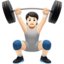 Person Lifting Weights, Light skin tone