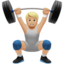 Person Lifting Weights, Medium-light skin tone