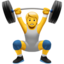 Person Lifting Weights emoji, Apple design