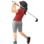 Woman Golfing, Light skin tone