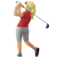 Woman Golfing, Medium-light skin tone