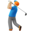 Man Golfing, Medium-light skin tone