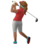 Woman Golfing, Medium skin tone