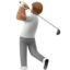 Person Golfing, Medium skin tone