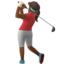 Woman Golfing, Medium-dark skin tone