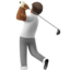Person Golfing, Medium-dark skin tone