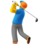 Download Man Golfing emoji, Apple style