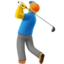 Man Golfing emoji, Apple design