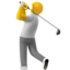 Person Golfing emoji, Apple design