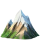 Snow-capped Mountain emoji, Apple design