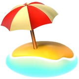 Beach with Umbrella emoji on Apple