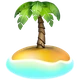 Desert Island emoji, Apple design
