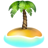 Desert Island emoji on Apple