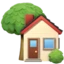 House with Garden emoji, Apple design