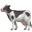 Cow emoji on iPhone