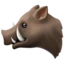 Boar emoji on iPhone