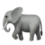 Elephant emoji on iPhone