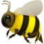 Honeybee emoji on iPhone