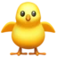 Front-facing Baby Chick emoji on iPhone