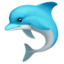 Dolphin emoji on iPhone