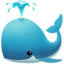 Spouting Whale emoji on iPhone