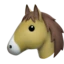 Horse Face emoji on iPhone