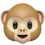 Monkey Face emoji on iPhone