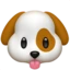 Dog Face emoji on iPhone