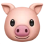 Pig Face emoji on iPhone