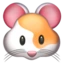 Hamster emoji on iPhone