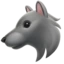 Wolf emoji on iPhone
