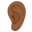 Ear, Medium-dark skin tone
