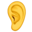 Ear emoji on iPhone