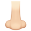 Nose, Light skin tone