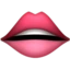 Mouth emoji on iPhone