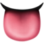 Tongue emoji, Apple design