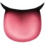 Tongue emoji on iPhone