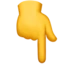 Backhand Index Pointing Down emoji on iPhone