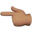Backhand Index Pointing Left, Medium skin tone