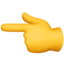 Backhand Index Pointing Left emoji, Apple design