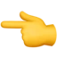 Backhand Index Pointing Left emoji on iPhone
