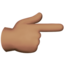 Backhand Index Pointing Right, Medium skin tone