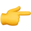 Backhand Index Pointing Right emoji on iPhone