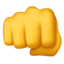 Oncoming Fist emoji, Apple design