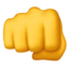 Oncoming Fist emoji on iPhone
