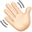 Waving Hand, Light skin tone