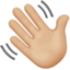Waving Hand, Medium-light skin tone