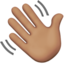 Waving Hand, Medium skin tone