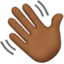 Waving Hand, Medium-dark skin tone