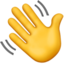 Waving Hand emoji, Apple design